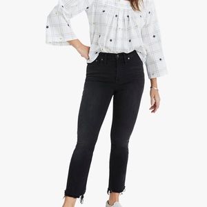 Madewell Cali Demi-Boot Bootcut Black Jeans